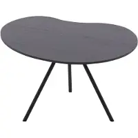 Goossens Salontafel Saya organisch, hout eiken zwart, modern design, 61 x 33 x 49 cm
