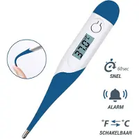 Premium Commerce - Thermometer Baby - Lichaam - Koorts - Koortsthermometer voor volwassenen - Blauw - Incl. opbergcase!