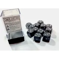 Chessex Hi-Tech Gespikkeld D6 16mm Dobbelsteen Set (12 stuks)