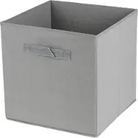 Urban Living Opbergmand/kastmand Square Box - karton/kunststof - 29 liter - betongrijs - 31 x 31 x 31 cm - Opbergmanden