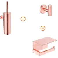 Guido Gusto Toilet accessoires set Mat rosé goud design