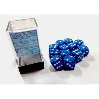 Chessex Water Gespikkeld D6 16mm Dobbelsteen Set (12 stuks)