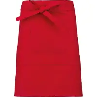 Kariban Awesome-Gifts - Professionele Horeca Sloof - K899 Bistro schort - Heupschort - Serveerschort - unisex - halflang - 90 x 50 cm - per 10 stuks - onbedrukt - Rood