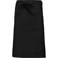 Kariban Awesome-Gifts - Professionele Horeca Sloof - K897 Bistro schort - Heupschort - Serveerschort - unisex - lang - 90 x 62,5 cm - per 10 stuks - onbedrukt - Zwart