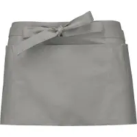 Kariban Awesome-Gifts - Professionele Horeca Sloof - K896 Bistro schort - Heupschort - Serveerschort - unisex - kort - 70 x 26 cm - per 10 stuks - onbedrukt - Licht grijs