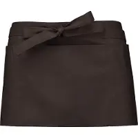 Kariban Awesome-Gifts - Professionele Horeca Sloof - K896 Bistro schort - Heupschort - Serveerschort - unisex - kort - 70 x 26 cm - per 10 stuks - onbedrukt - Chocolade