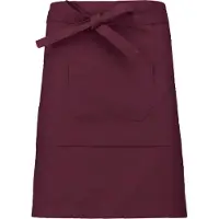 Kariban Awesome-Gifts - Professionele Horeca Sloof - K899 Bistro schort - Heupschort - Serveerschort - unisex - halflang - 90 x 50 cm - per 10 stuks - onbedrukt - Bordeaux / Wine