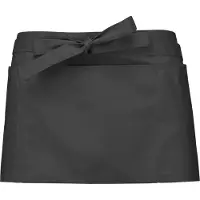 Kariban Awesome-Gifts - Professionele Horeca Sloof - K896 Bistro schort - Heupschort - Serveerschort - unisex - kort - 70 x 26 cm - per 10 stuks - onbedrukt - donker grijs
