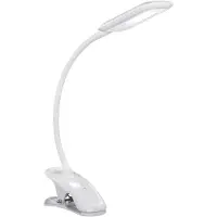 Aluminor Klemlamp Mika Pince, dimbaar, wit / opaal, Werkkamer / Kantoor, metaal, Modern, Klemlamp