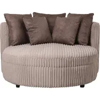 Ptmd Fayen Taupe Fauteuil Ambience 4 Mink 5 Pillows (Taupe, 121x68x121cm)