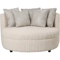 Ptmd Fayen Taupe Fauteuil Ambience 2 Cream 5 Pillows (Naturel, 121x68x121cm)