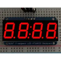 Adafruit 0.56 inch 4-Digit 7-Segment Display w/I2C Backpack Rood 878
