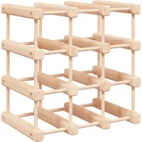 vidaXL Wijnrek voor 12 flessen 36x23x36 cm massief grenenhout