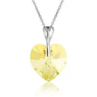 Montebello Ketting Pim HZ118 - Swarovski Hart - 925 Zilver Gerhod. - Ø14mm - 45cm