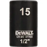 DeWalt DT7533 Krachtdop 1/2" kort | 15mm