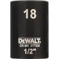 DeWalt DT7536 Krachtdop 1/2" kort | 18mm