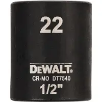 DeWalt DT7540 Krachtdop 1/2" kort | 22mm