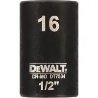 DeWalt DT7534 Krachtdop 1/2" kort | 16mm