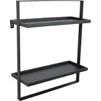 Loft42 Wandrek Dymo - Zwart – Metaal – 60x50x15