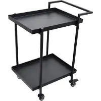 Loft42 James Trolley Vierkant - Bijzettafel - Zwart - Metaal - 60x54x38