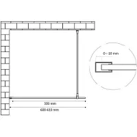 Best design Inloopdouche dalis nero 60x120 cm 8 mm nano glas mat zwart