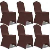 vidaXL Stoelhoes stretch 6 st bruin
