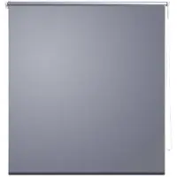 vidaXL Rolgordijn verduisterend 144,4 x 175 cm stofbreedte 140 cm grijs