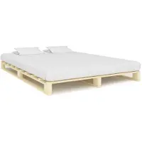 vidaXL Bedframe pallet massief grenenhout 140x200 cm