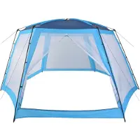 vidaXL Zwembadtent 660x580x250 cm stof blauw