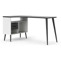 Ebuy24 Napoli hoekbureau wit/zwart.
