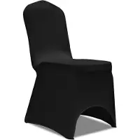 vidaXL Stoelhoezen stretch zwart 100 st