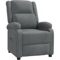 vidaXL Fauteuil verstelbaar stof donkergrijs