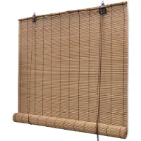 vidaXL Rolgordijn Bamboe 140 x 160 cm bruin online kopen