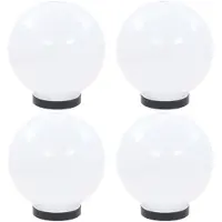 vidaXL LED-bollampen 4 st rond 20 cm PMMA