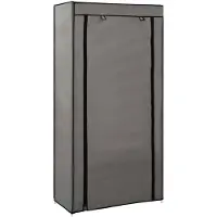 vidaXL Schoenenkast met hoes 58x28x106 cm stof grijs