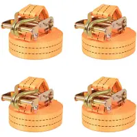 vidaXL Spanbanden 1 ton 6mx38mm oranje 4 st