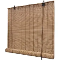 vidaXL Rolgordijn 100x220 cm bamboe bruin online kopen