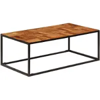 vidaXL Salontafel 110x60x40 cm massief acaciahout en staal