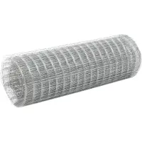 vidaXL Grillage pour volière acier galvanisé 25x0,5 m argenté143616