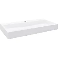 vidaXL Wastafel 100x46x11 cm mineraal gegoten/marmer gegoten wit