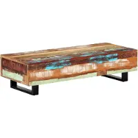 vidaXL Salontafel 120x50x30 cm massief gerecycled hout en staal