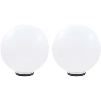 vidaXL LED-bollampen 2 st rond 50 cm PMMA