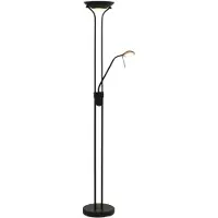 vidaXL LED Vloerlamp - Dimbaar, 23 W, zwart, 180 cm