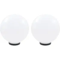vidaXL LED-bollampen 2 st rond 30 cm PMMA