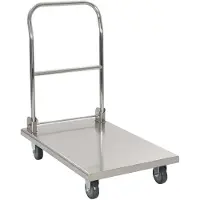 vidaXL Platformwagen 82x53x86 cm roestvrij staal zilverkleurig