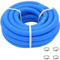 vidaXL Zwembadslang met klemmen, blauw, 38 mm, 12 meter