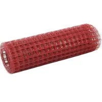 vidaXL Stalen draadhek met PVC-coating, 25x0,5 meter, rood