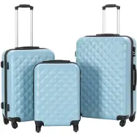 vidaXL 3-delige Harde kofferset ABS blauw