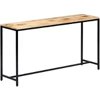 vidaXL Wandtafel 140x35x76 cm massief ruw mangohout