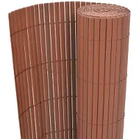 vidaXL Tuinafscheiding dubbelzijdig 90x500 cm PVC bruin